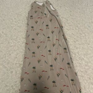 Kyte BABY Kids Pajamas Sleep Sack - Beige with Red and Green Accents